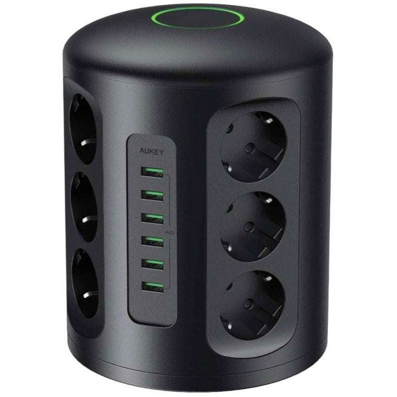 Aukey PowerHub XL 12 AC Outlets + 6 USB Ports
