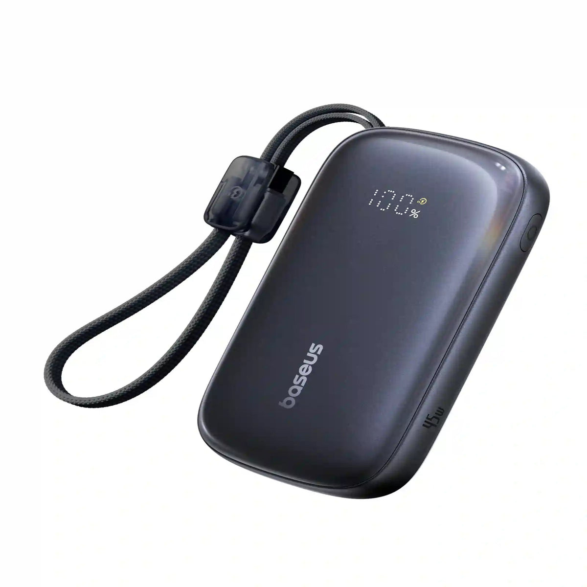 BASEUS ENERFILL FC21 QPOW 3 Ultra Digital Display Power Bank with Detachable Cable 20000mAh – 45W Cosmic Black