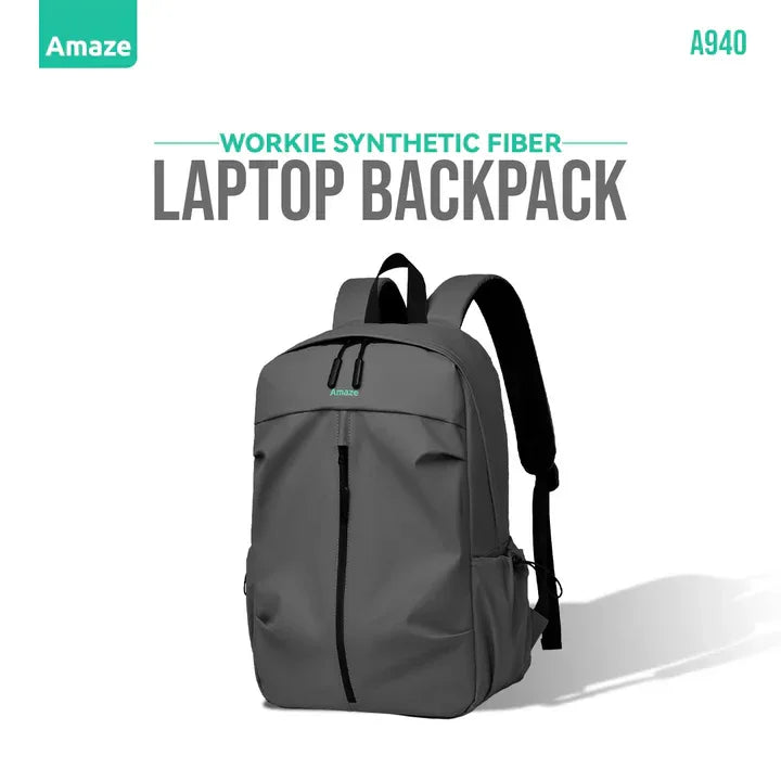 Amaze A940 Workie Synthetic Fiber Laptop Backpack – Black/Grey/Green/Blue | Best Price in Pakistan | Dynsol.pk - dynsol
