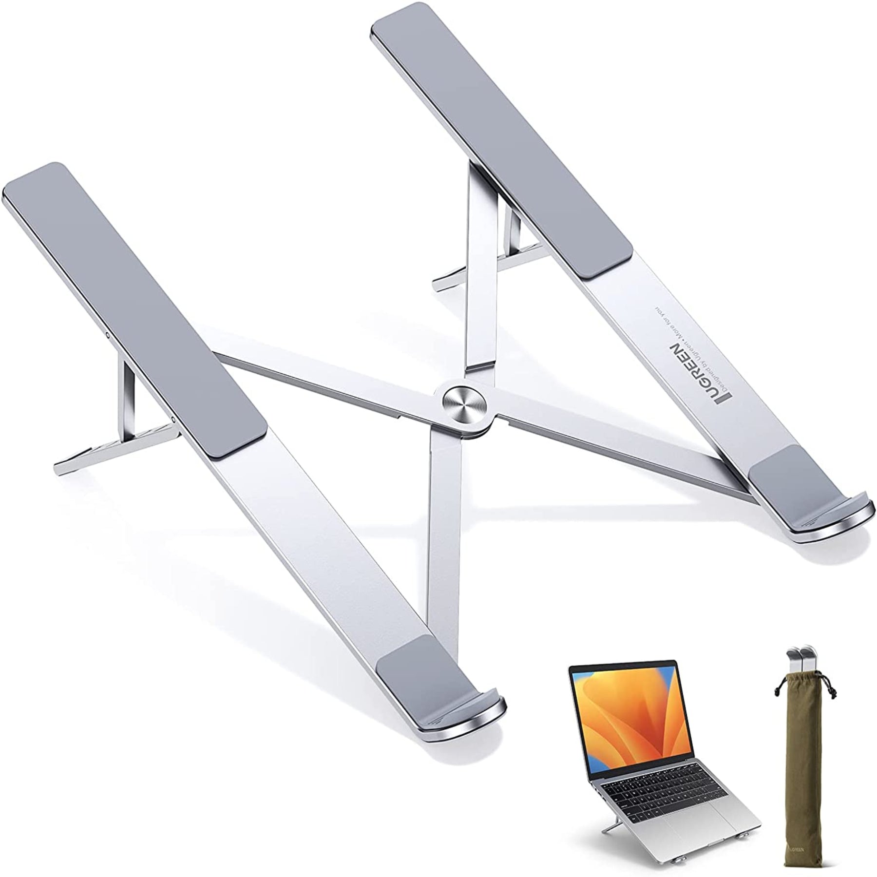 Ugreen Laptop Stand for Desk Adjustable Portable Laptop Riser Holder Notebook Computer Stand