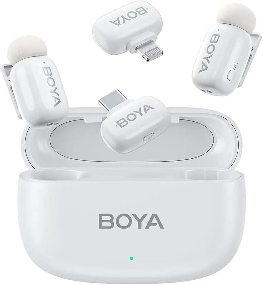 BOYA Mini 12 2‑Person Wireless Microphone with Lightning & USB‑C – Best Price in Pakistan | Dynsol.pk - dynsol