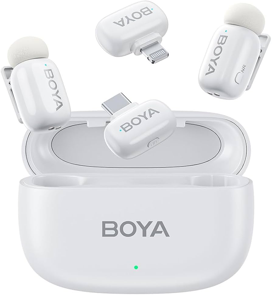 BOYA mini 12 2-Person Wireless Microphone with Lightning & USB-C