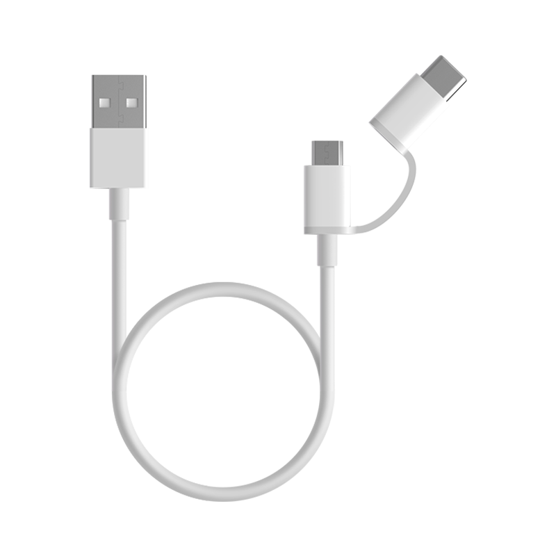 Mi 2 IN 1 USB Cable Micro USB To Type C (100CM)