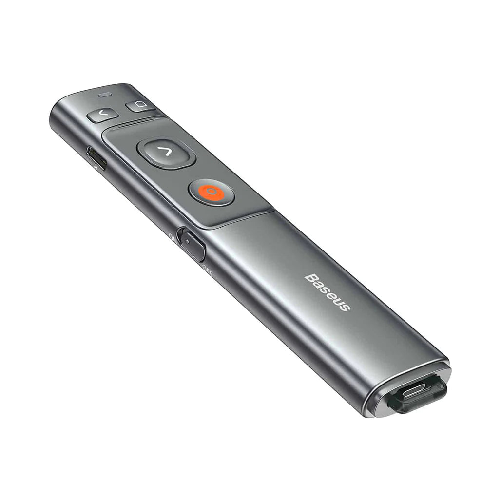 Baseus Orange Dot Wireless Presenter with Laser Pointer & USB/Type-C Bluetooth Receiver