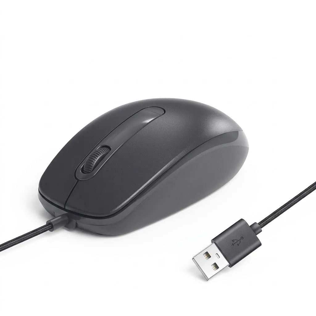 Meetion MT-M100 USB Wired Mouse with Silent Clicks, 1200 DPI & Optical Tracking