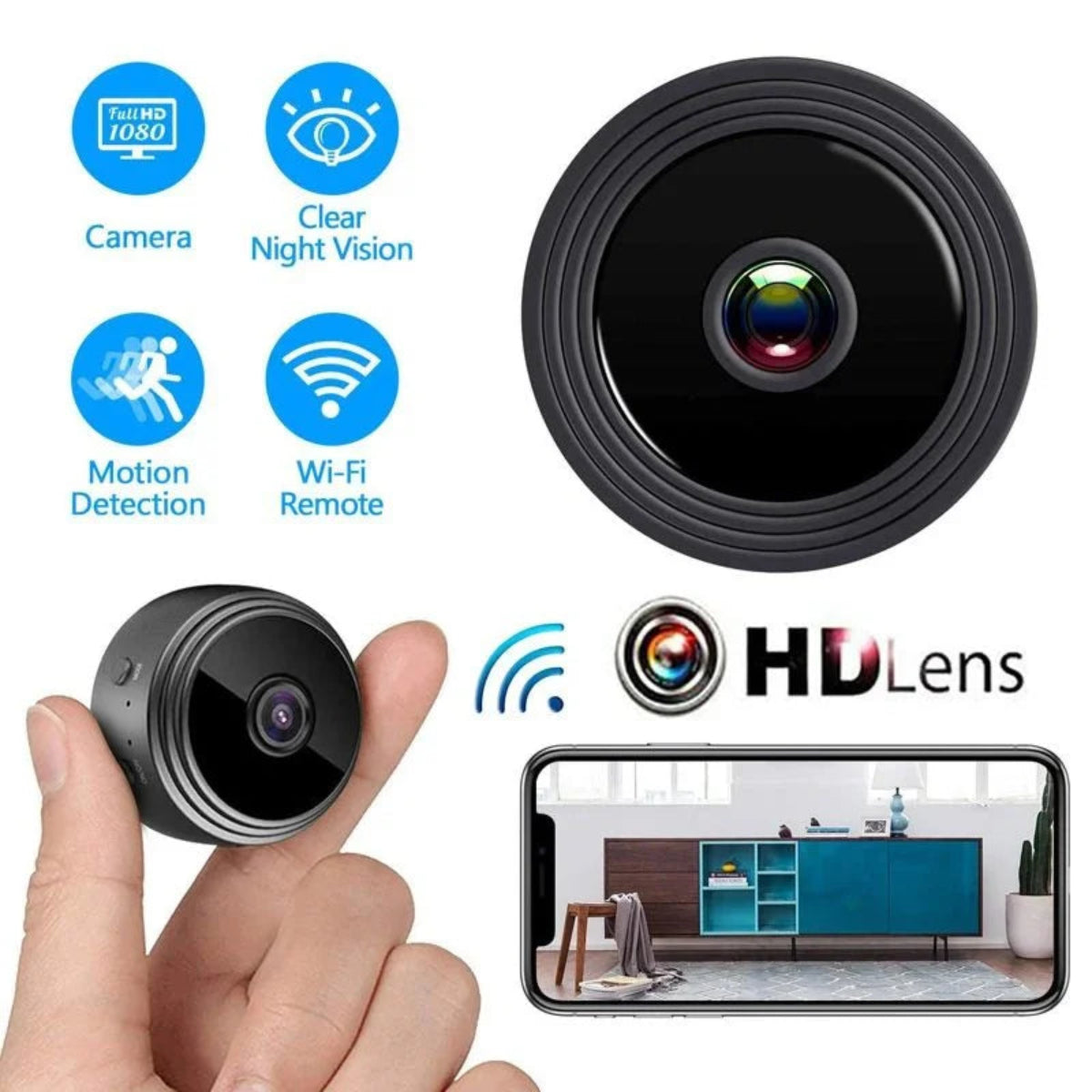 A9 1080p HD 2MP WiFi Mini Camera with PIX-LINK CAM App Price in Pakistan | Dynsol.pk