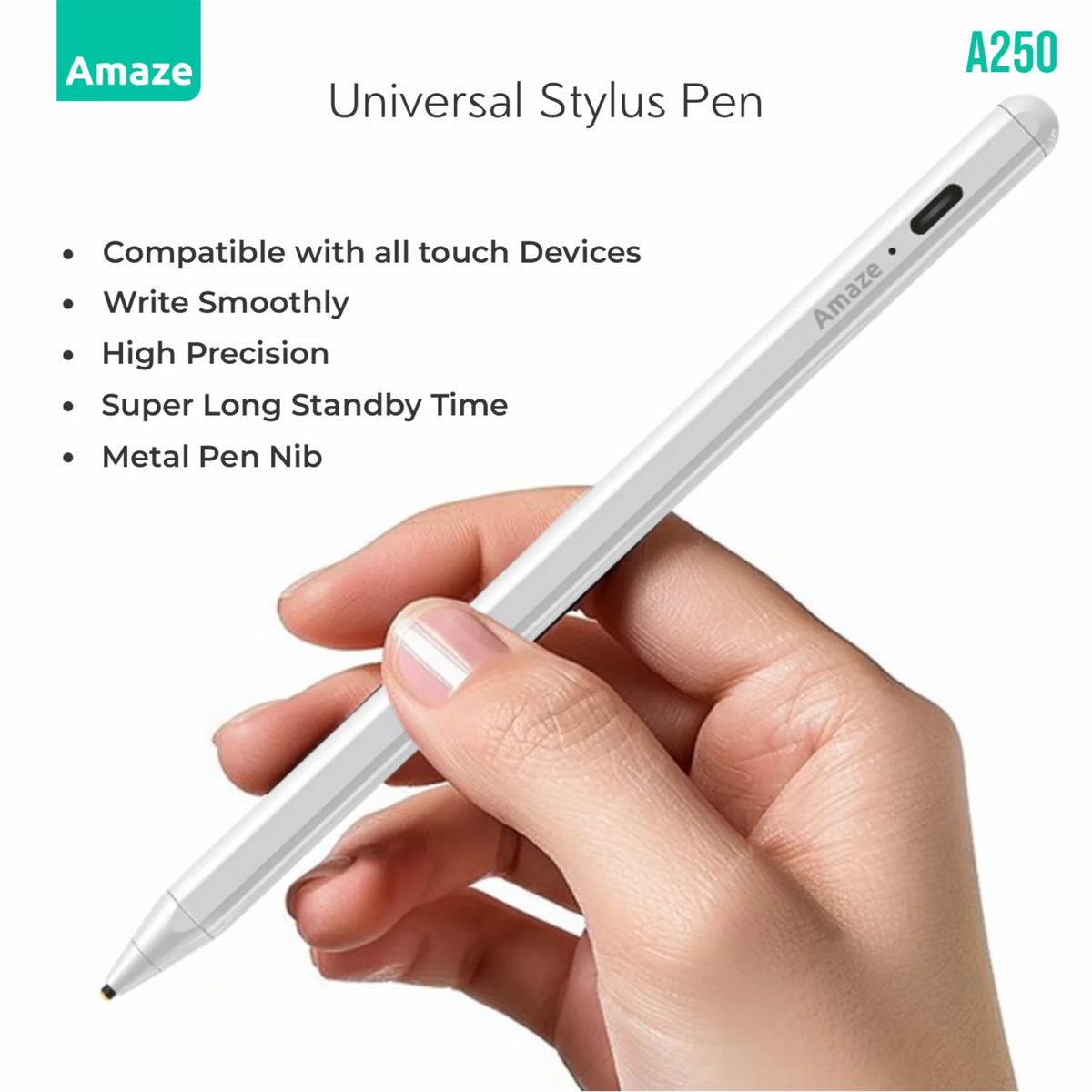 Amaze A250 Universal Stylus Pen for Laptops/Tablets/Mobiles