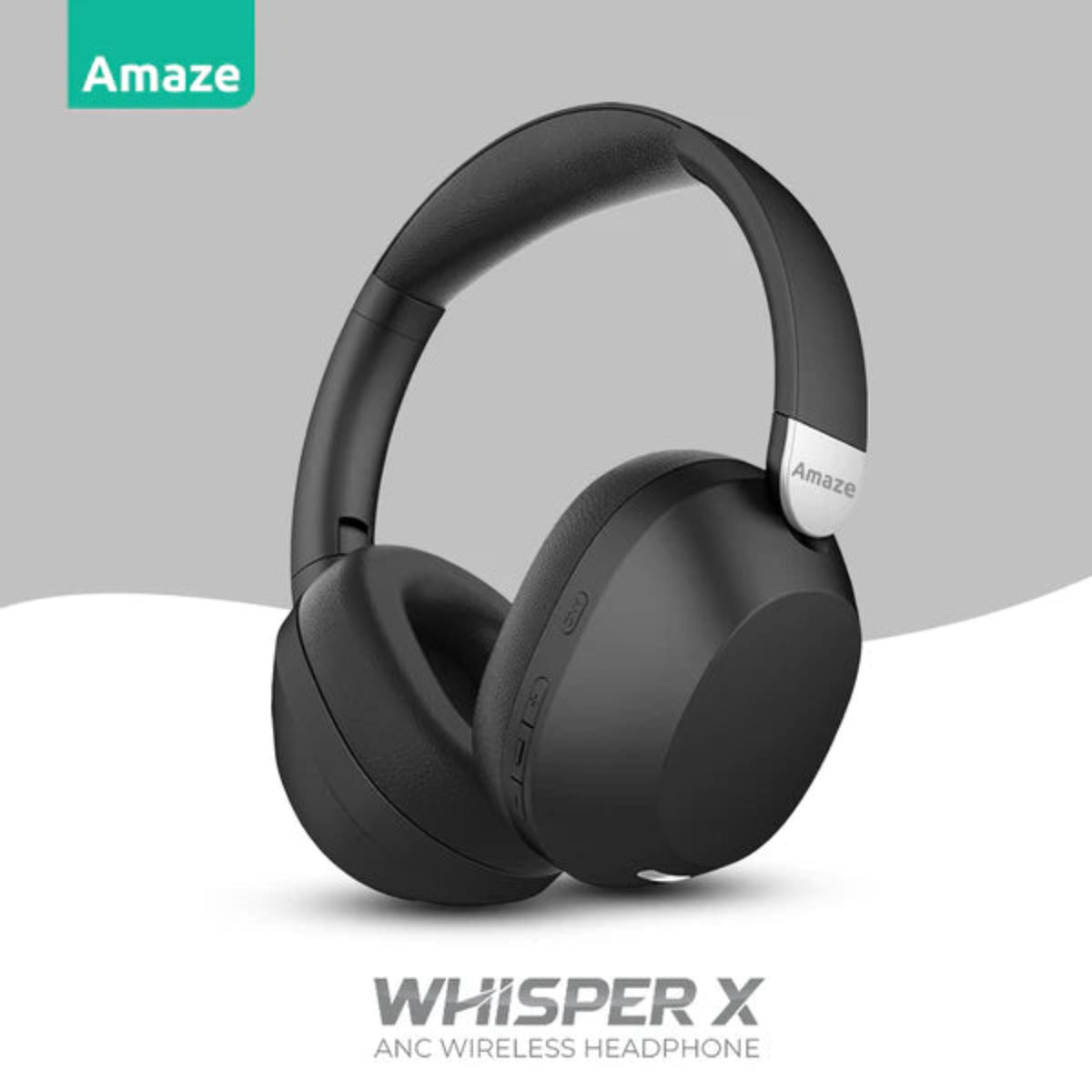 Amaze A655 Whisper-X ANC Wireless Headphone, 50H Battery – Black | Best Price in Pakistan | Dynsol.pk