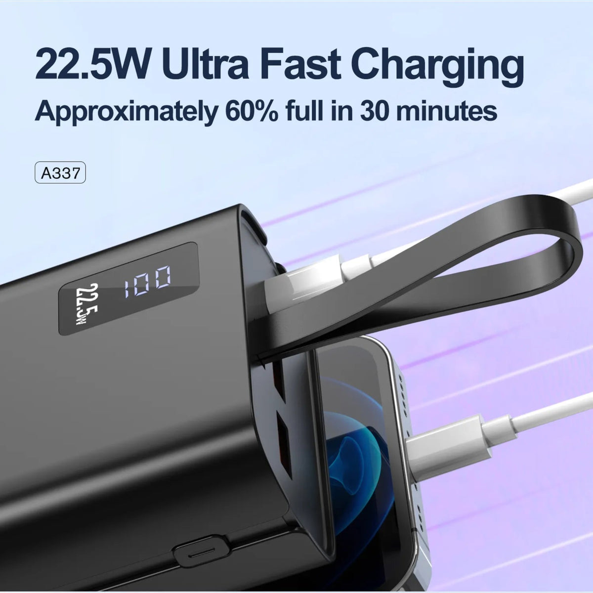 Aspor A337 Power Bank 30000MAH 22.5W Fast Charging