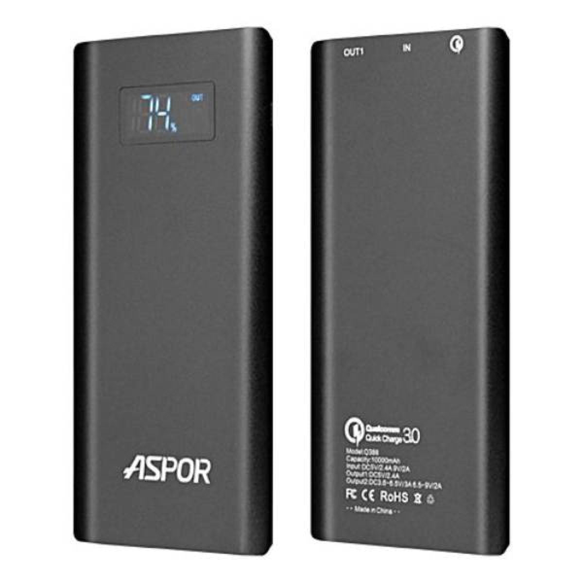 Aspor Q388 Power Bank – 10,000mAh