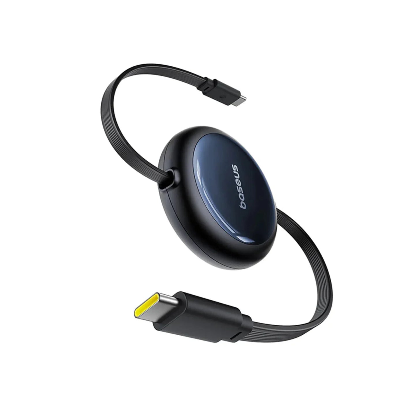 BASEUS NOMOS Retractable Charging Cable USB-C to USB-C – 100W, 1.5M Cosmic Black - dynsol