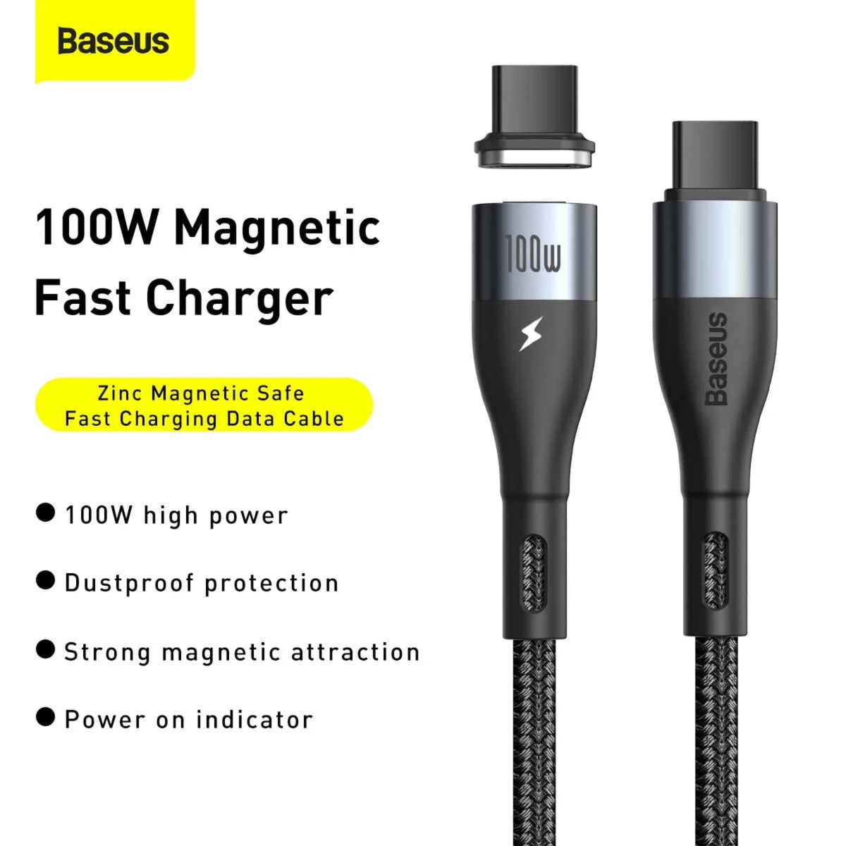 Baseus Magnetic Type C To Type C 100W 1.5M