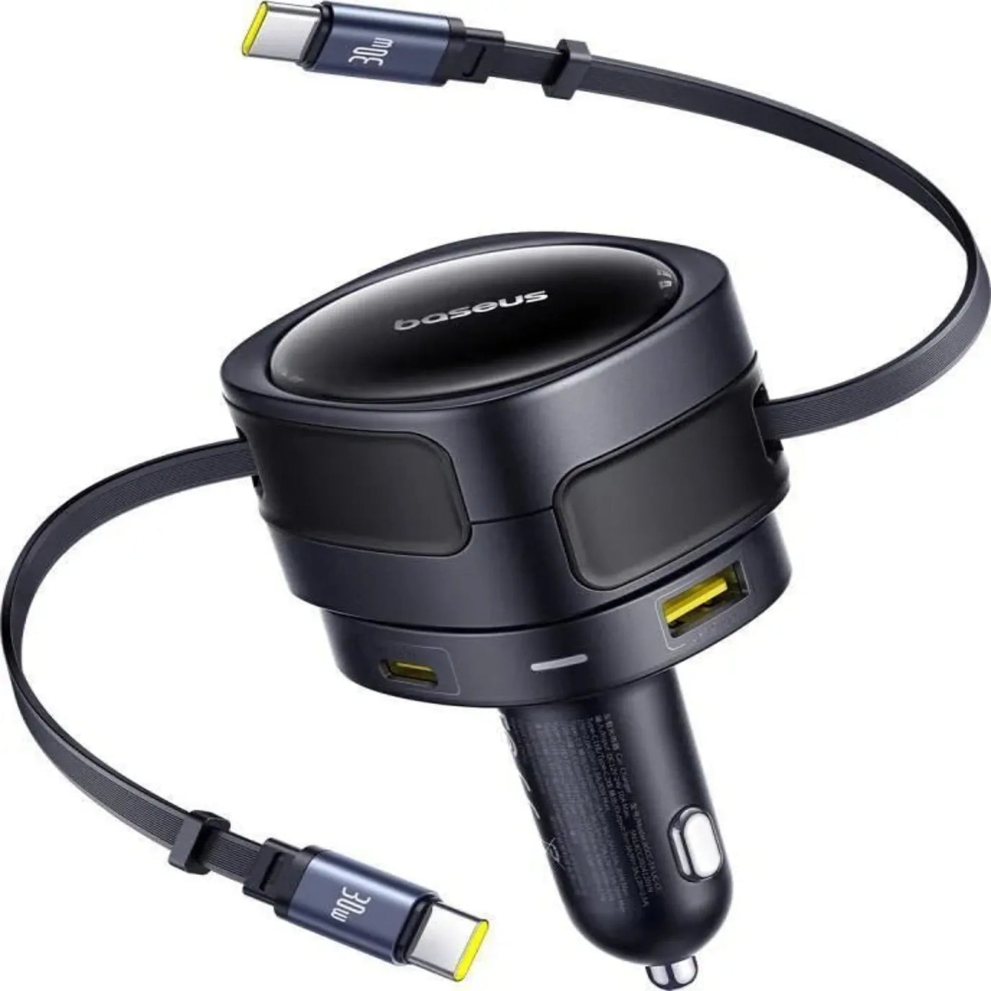 BASEUS Enjoyment Max Car Charger – 90W Cosmic Black Price in Pakistan (C+C Cables & U+C Ports) - dynsol