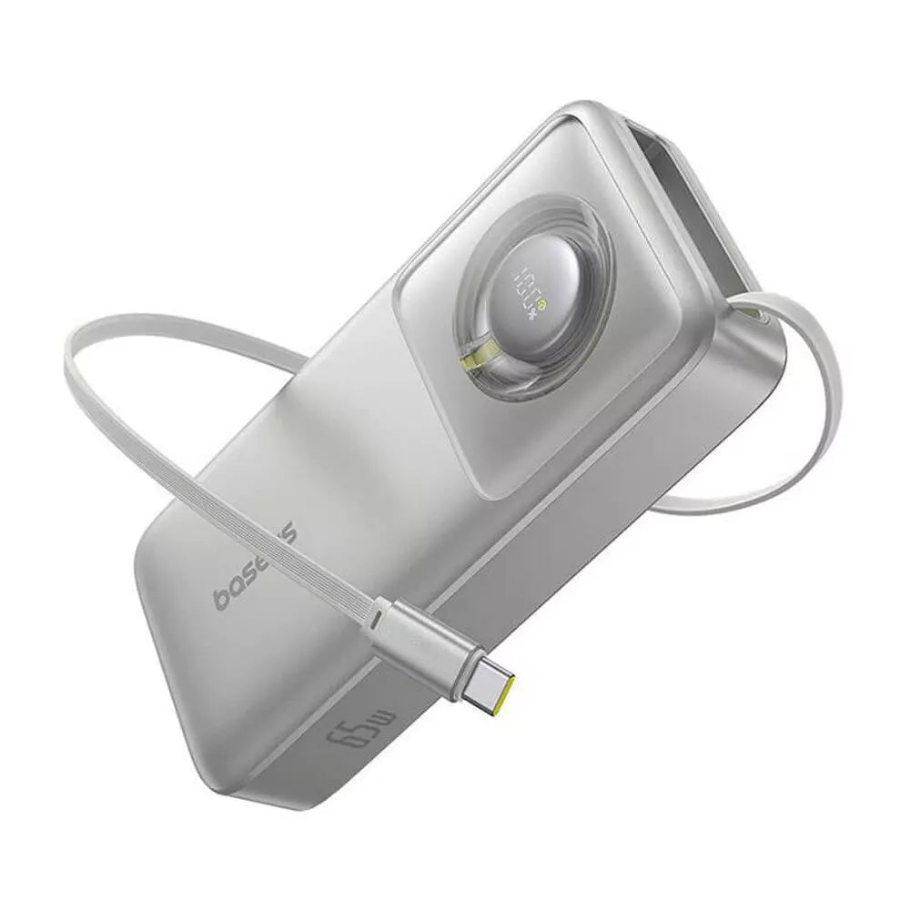 Baseus Free2Pull 20000mAh 65W Power Bank with Retractable USB-C Cable
