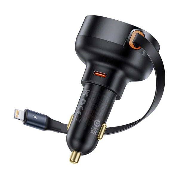 Baseus Enjoyment Pro Car Charger C +Retractable Cable 60W Price in Pakistan