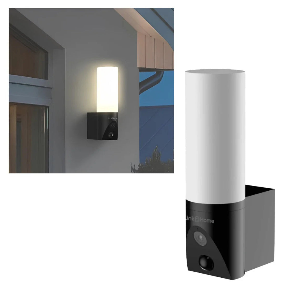 Link2Home Wired 1080p 3MP Smart Porchlight with Camera & Auto Tracking