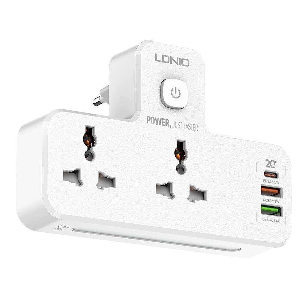 LDNIO SC2311 20W 3‑Port USB Charger Extension Power Strip | Best Price in Pakistan | dynsol.pk - dynsol