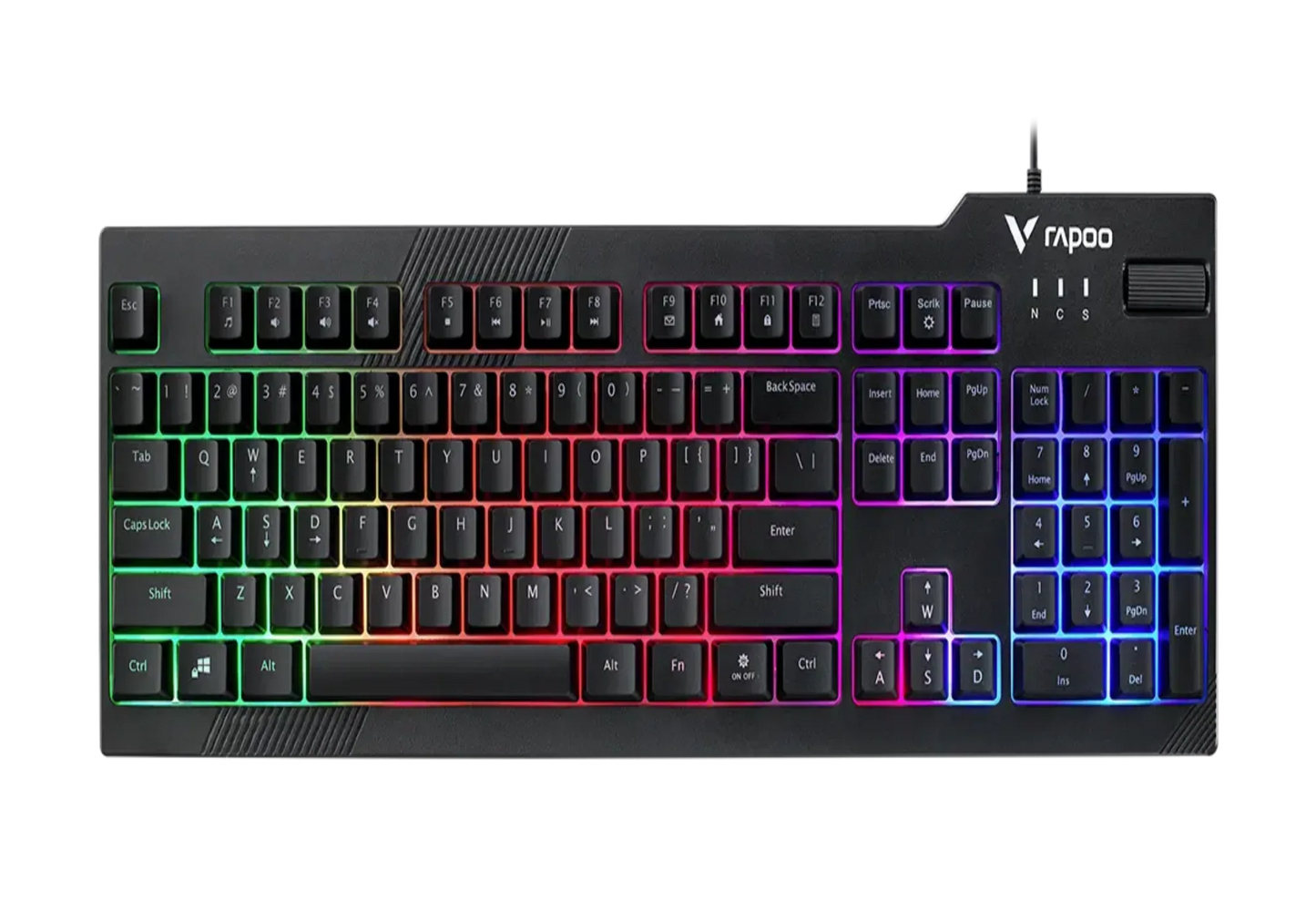 RAPOO V50S Backlit Gaming Keyboard US_Black – Best Price in Pakistan | Dynsol.pk - dynsol
