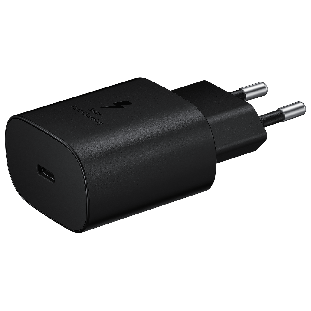 Samsung 25W Adapter Without Cable (Black, 2-Pin) Best Price in Pakistan | dynsol.pk