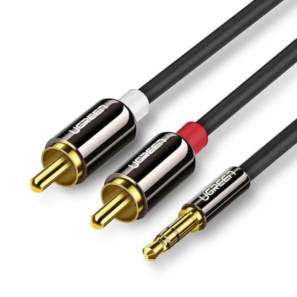 UGREEN 10590 Aux Audio 3.5mm to RCA Cable HiFi Sound 3m – Best Price in Pakistan | Dynsol.pk - dynsol