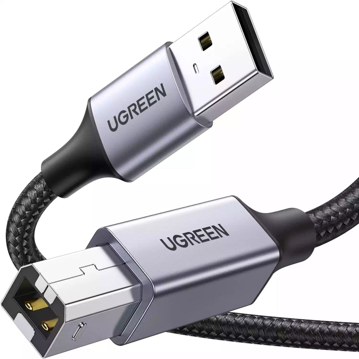 UGREEN 80803 USB-A Male to USB-B 2.0 Printer Cable – 2m (Black)