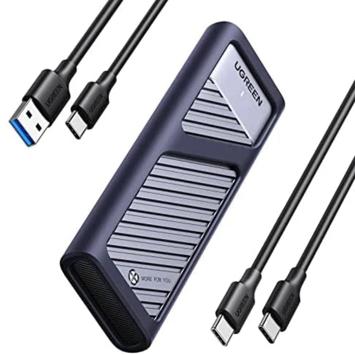 Ugreen 90408 10Gbps M.2 NVMe SATA SSD Hard Drive Enclosure With 2 Cables