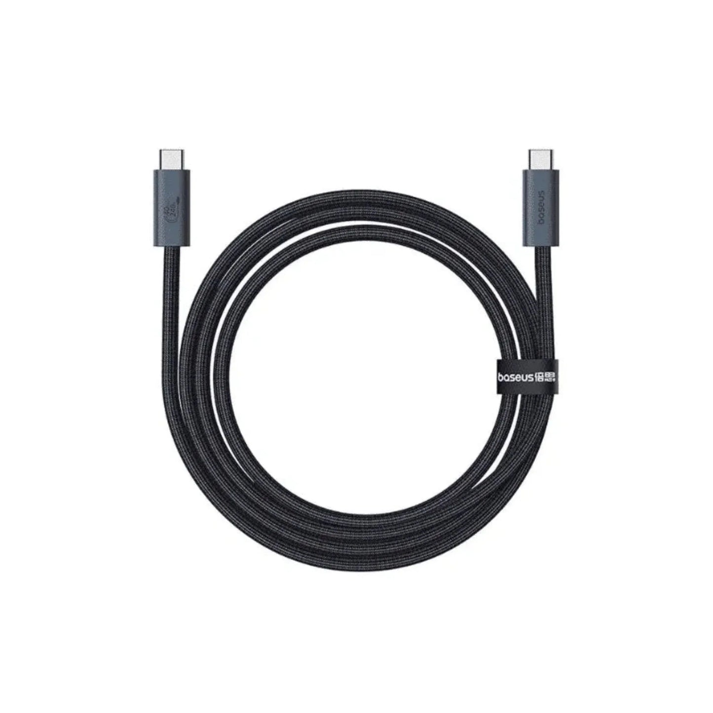 BASEUS Flash Series 2 USB4 Full-Featured Data Cable Type-C to Type-C – 240W, 1M (Cluster Black) - dynsol