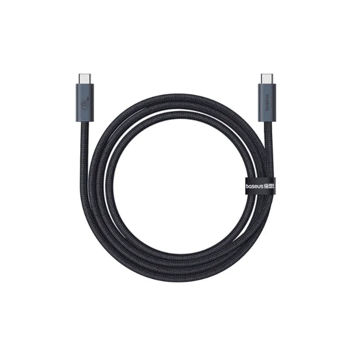 BASEUS Flash Series 2 USB4 Full-Featured Data Cable Type-C to Type-C – 240W, 1M (Cluster Black)