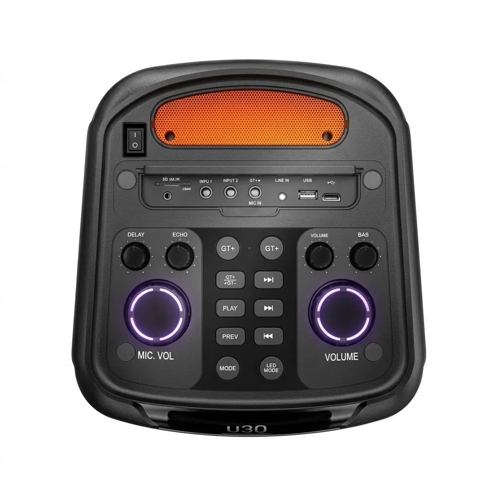 Login L-268 Jamster Pro Party Speaker – 50W RMS, Dual 8-Inch Woofers & Trolley Wheels
