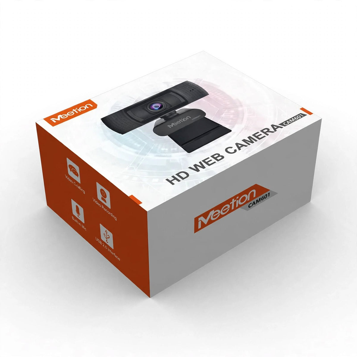 Meetion MT-CAM601 USB Webcam with 1080p Video, Manual Focus & Clip Mount