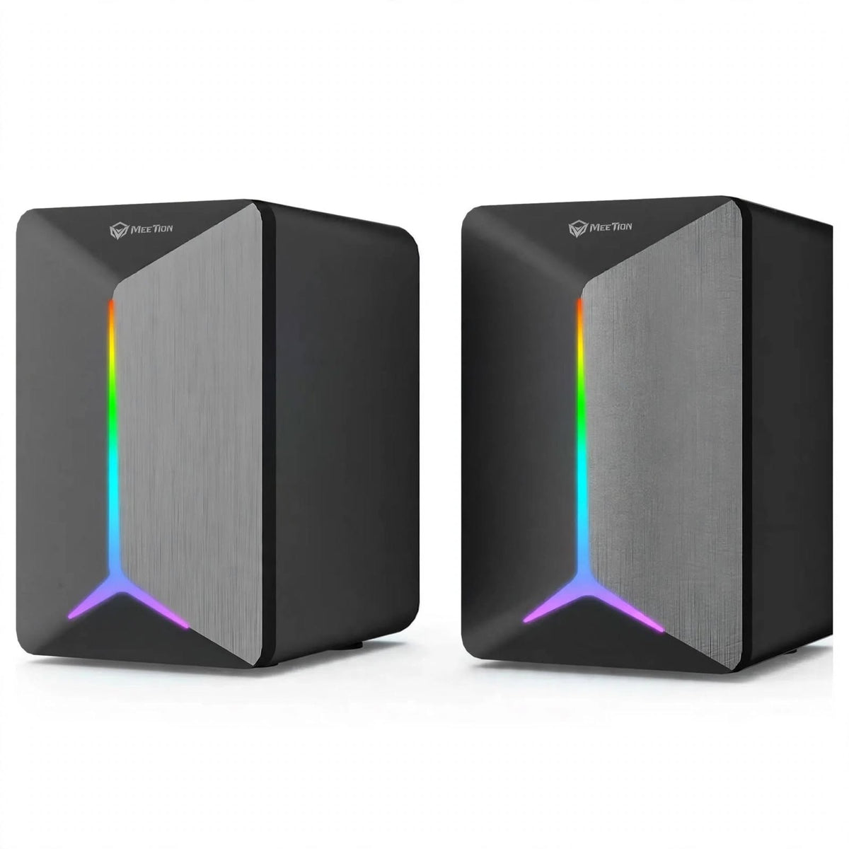 Meetion MT-SP2011 Desktop Speakers with Wired Stereo Sound, LED Light & Desktop Design