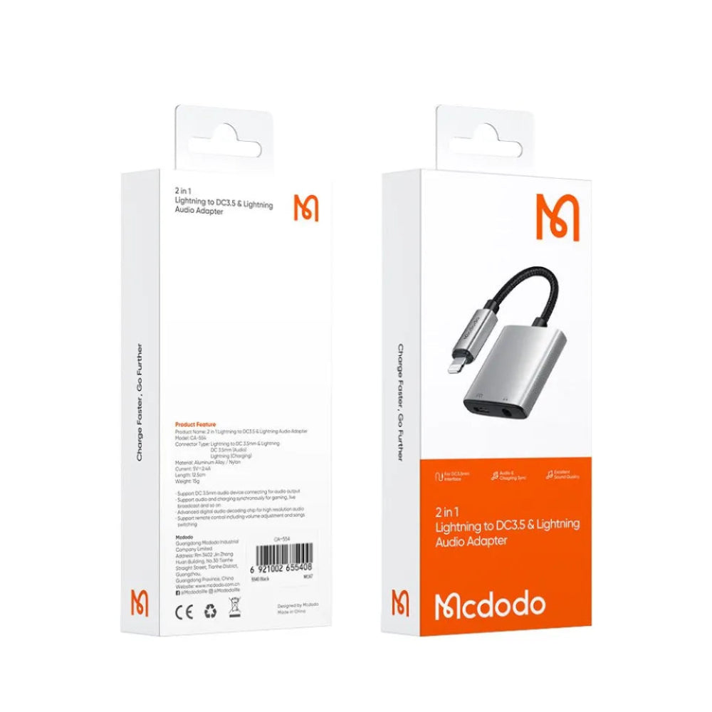 Mcdodo Lightning to Dual Lightning Audio Adapter