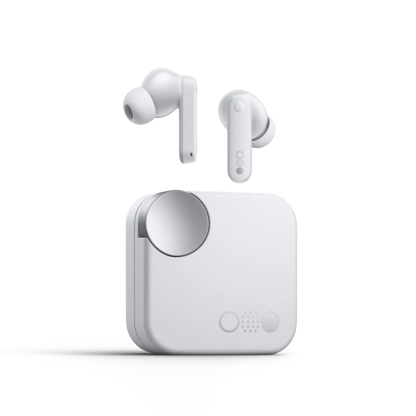 Nothing CMF Buds white wireless earbuds with charging case clean design