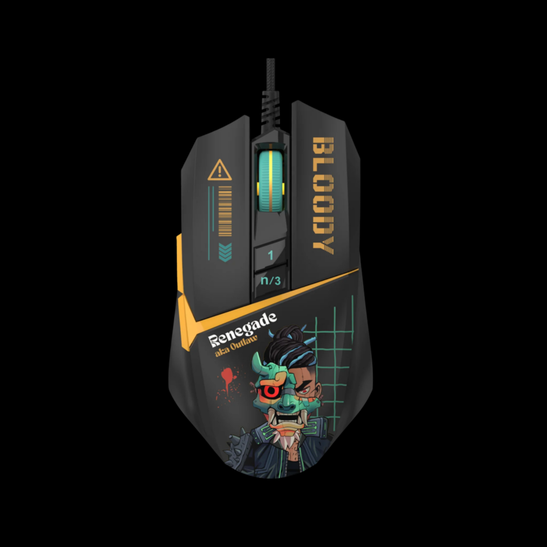 A4Tech W63 MAX 12000 CPI RGB Activated Gaming Mouse