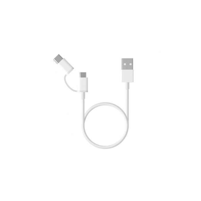 Mi 2 IN 1 USB Cable Micro USB To Type C (100CM)