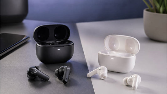 Anker Soundcore and Redmi Buds wireless earbuds side by side comparison