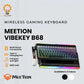 MEETION MT-Vibekey B68 Membrane Gaming Keyboard with 68-key compact layout, Three connection modes