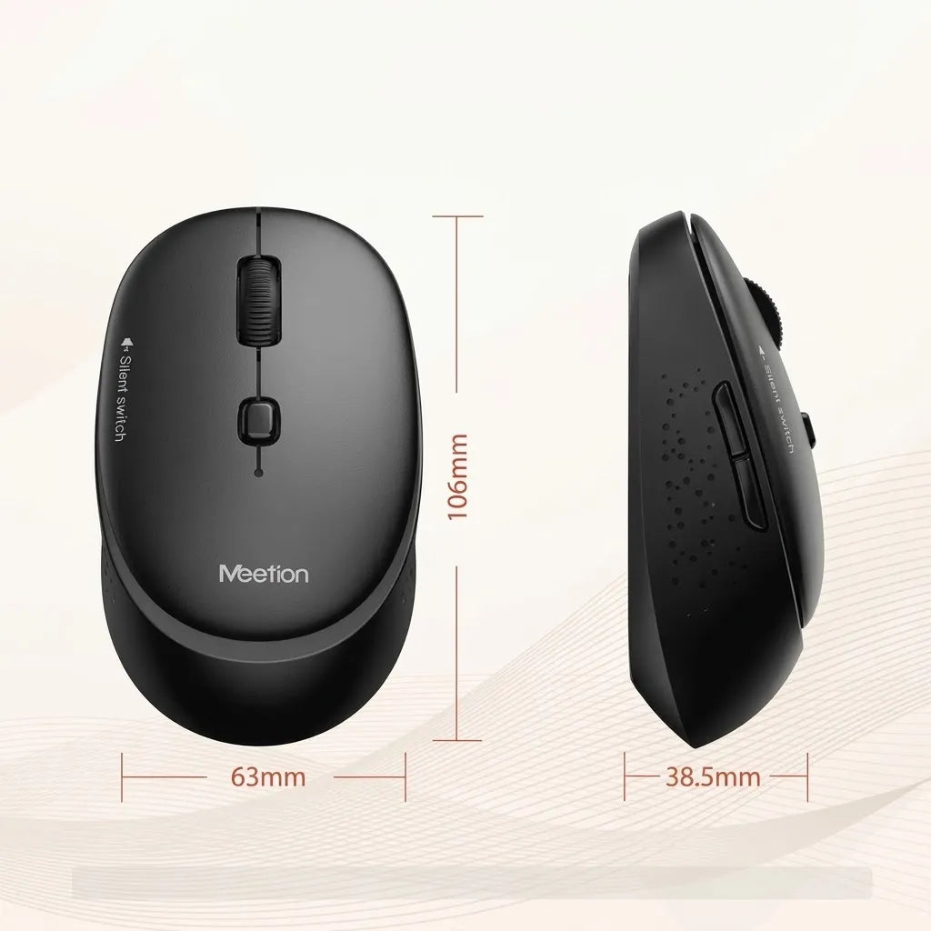 Meetion MT-R571 Wireless Office Mouse with 2.4GHz Link, Desk Control & Portable Design