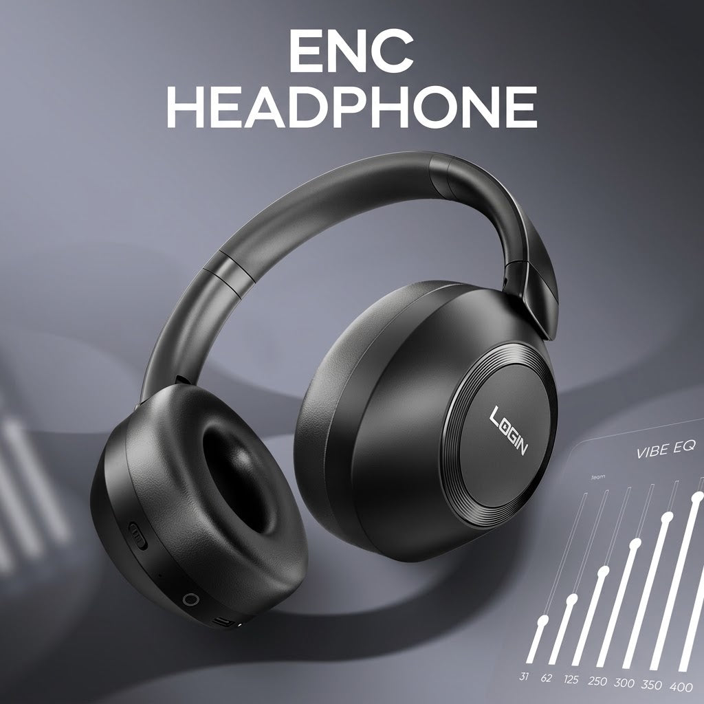 Login L-292 Velora Pro Wireless Headphones – 40mm Drivers, Bluetooth 5.4 & Foldable Design