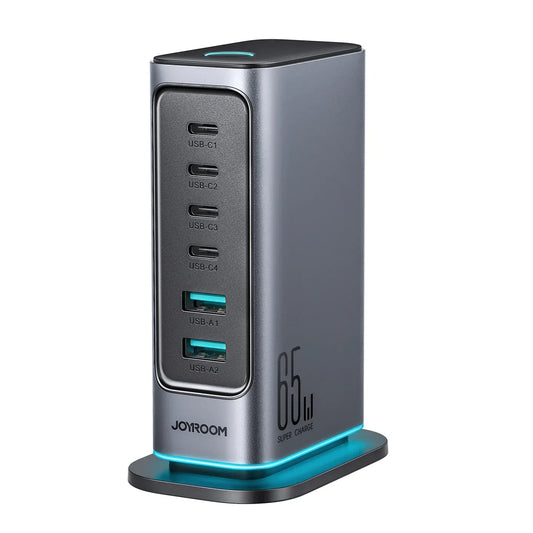 Joyroom JR-TCM02 65W Multi-port Charger-Dark Gray Price in Pakistan | dynsol.pk - dynsol