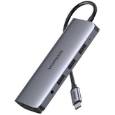 Ugreen USB-C To HDMI+3*USB 3.0 A+ AUX3.5mm+PD Power Converter