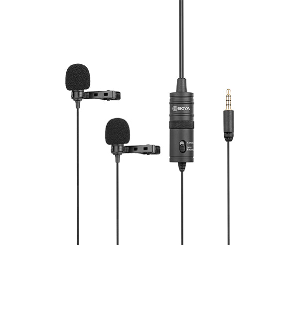 BY-M1DM Dual Omni-directional Lavalier Mic