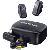 Hollyland LARK A1 Combo 2-Person Wireless Microphone System with USB-C and Lightning Connectors for Mobile Devices (Space Gray, 2.4 GHz)