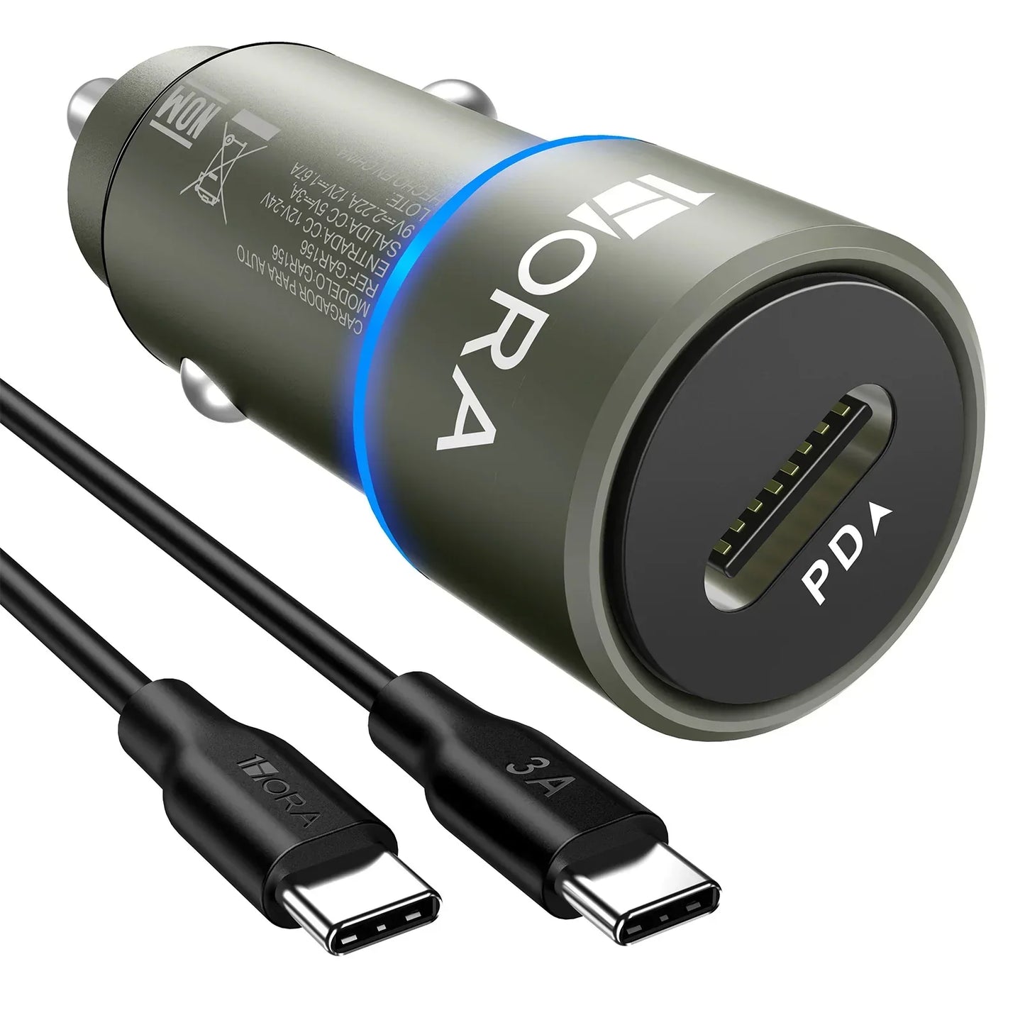 1Hora GAR156 Fast Car Charger PD 20W With USB C To C Cable – Price in Pakistan | dynsol.pk - dynsol