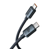 BASEUS Crystal Shine Series Fast Charging Data Cable Type-C to Type-C – 100W, 2M Black - dynsol