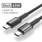 Faster D6 Pro 65W Type-C to Lightning & Type-C Cable – 65W listed rating & two listed connector types