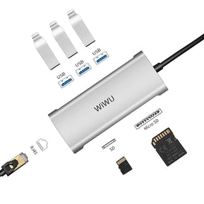 Wiwu ALPHA 631 STR Portable Multiport Usb C Hub 6 in 1