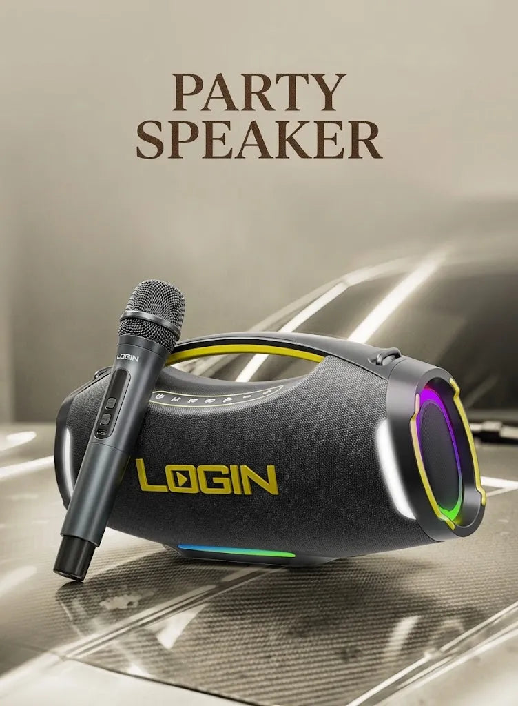 Login L-276 Vibe OG Party Speaker – 250W Output, Wireless Mic & 12000mAh Battery