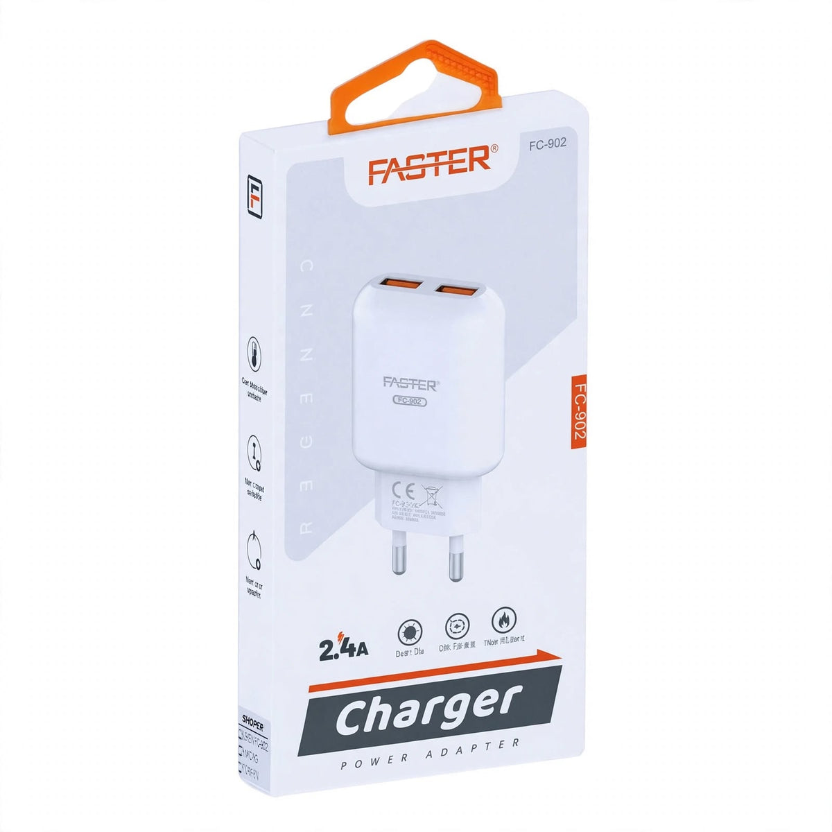 Faster FAC 902 Home Charger Type-C – USB-C Compatibility, Everyday Wall Charging