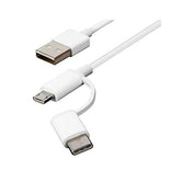 Mi 2 IN 1 USB Cable Micro USB To Type C (100CM)